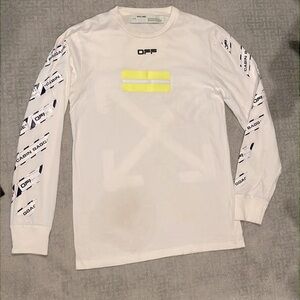 SALE! Off-White Virgil Abloh long-sleeve Tee, Respect the RIP of Mr. V, Size M